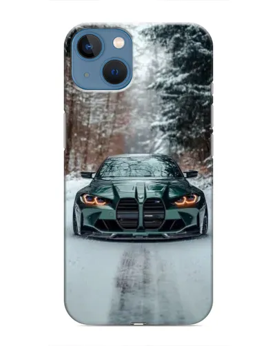 Чехол для iPhone 13 с картинкой «BMW в зимнем лесу» Чехол для iPhone 13 с картинкой «BMW в зимнем лесу»