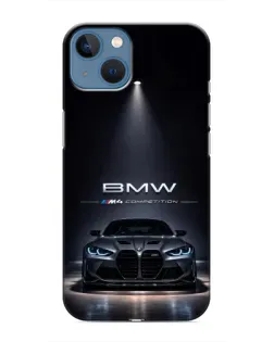 Чехол для iPhone 13 с картинкой «BMW сквозь ночной город»