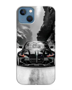 Чехол для iPhone 13 с картинкой «BMW — акварельный дрифт»
