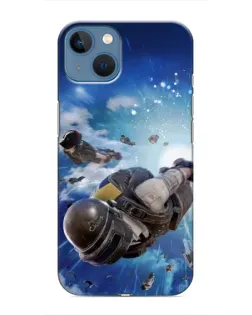 Чехол для iPhone 13 с картинкой «Десант PUBG — прыжок»