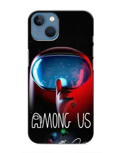 Чехол для iPhone 13 с картинкой «Красный импостер — макро»