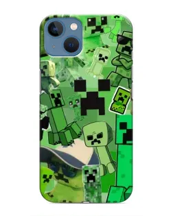 Чехол для iPhone 13 с картинкой «Криперы Minecraft»