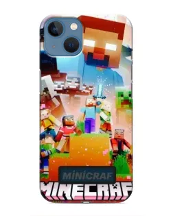 Чехол для iPhone 13 с картинкой «Minecraft герои игры»