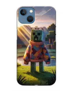 Чехол для iPhone 13 с картинкой «Крипер в свитере»