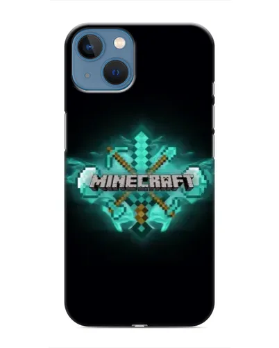 Чехол для iPhone 13 с картинкой «Minecraft Diamond лого»