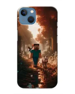 Чехол для iPhone 13 с картинкой «Стив в лесу»