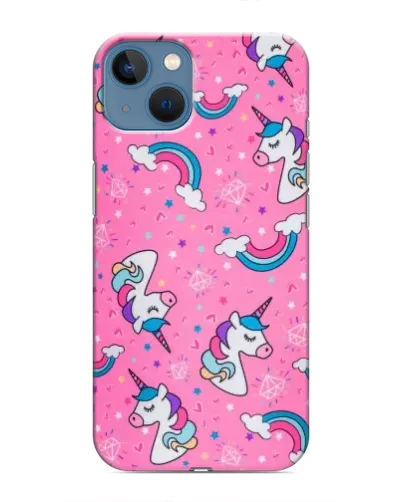 Чехол для iPhone 13 с картинкой «Unicorn паттерн розовый» Чехол для iPhone 13 с картинкой «Unicorn паттерн розовый»