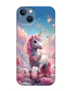 Чехол для iPhone 13 с картинкой «Единорог среди облаков»