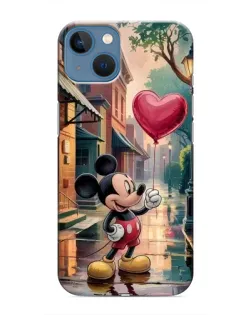 Чехол для iPhone 13 с картинкой «Микки и шарик-сердце»