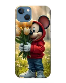 Чехол для iPhone 13 с картинкой «Микки с тюльпанами»