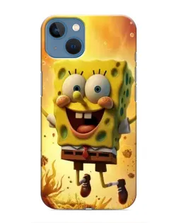 Чехол для iPhone 13 с картинкой «Губка Боб прыгает»