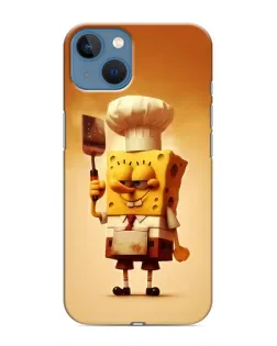 Чехол для iPhone 13 с картинкой «Губка Боб повар»