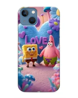 Чехол для iPhone 13 с картинкой «Губка Боб Патрик»