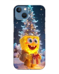 Чехол для iPhone 13 с картинкой «Рождественский Спанч Боб»