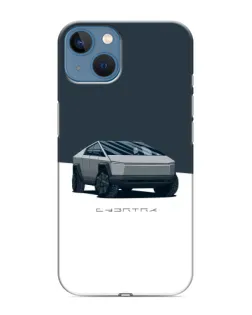 Чехол для iPhone 13 с картинкой «Серебристый Cybertruck Tesla»