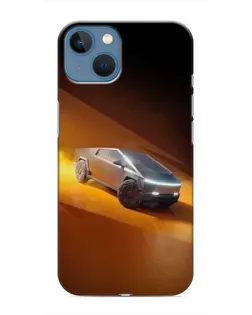 Чехол для iPhone 13 с картинкой «Cybertruck в пустыне»