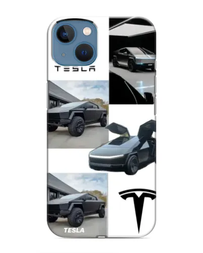 Чехол для iPhone 13 с картинкой «Коллаж Cybertruck Tesla» Чехол для iPhone 13 с картинкой «Коллаж Cybertruck Tesla»