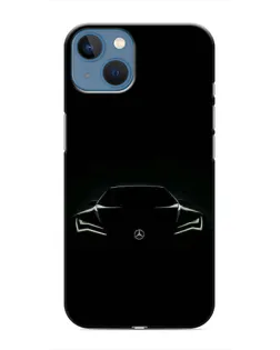 Чохол для iPhone 13 з картинкою «Mercedes — силует авто»