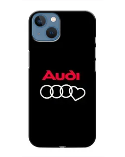 Чехол для iPhone 13 с картинкой «Логотип Audi Heart»
