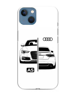 Чехол для iPhone 13 с картинкой «Audi — контрастный дизайн»