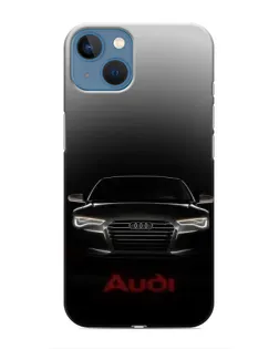 Чехол для iPhone 13 с картинкой «Audi — градиентный контур»