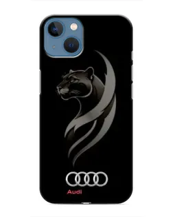 Чехол для iPhone 13 с картинкой «Графика — пантера и Audi»
