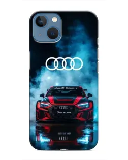 Чехол для iPhone 13 с картинкой «Audi Sport — неон»