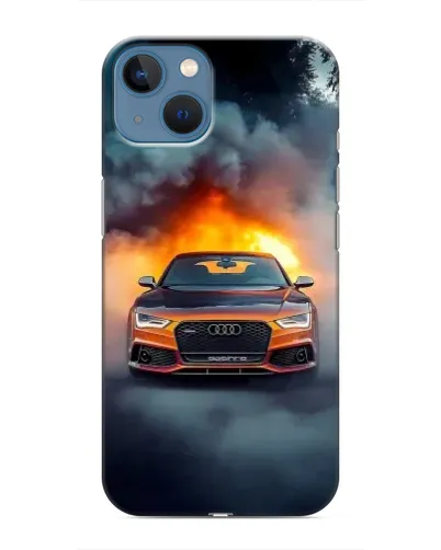 Чехол для iPhone 13 с картинкой «Audi в огненном дыму» Чехол для iPhone 13 с картинкой «Audi в огненном дыму»