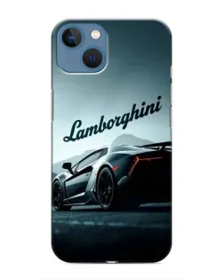 Чехол для iPhone 13 с картинкой «Классическая надпись Lamborghini»