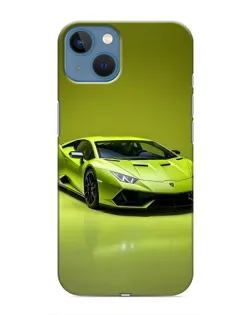 Чехол для iPhone 13 с картинкой «Салатовый Lamborghini Huracan»