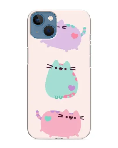 Чехол для iPhone 13 с картинкой «Pusheen трио»