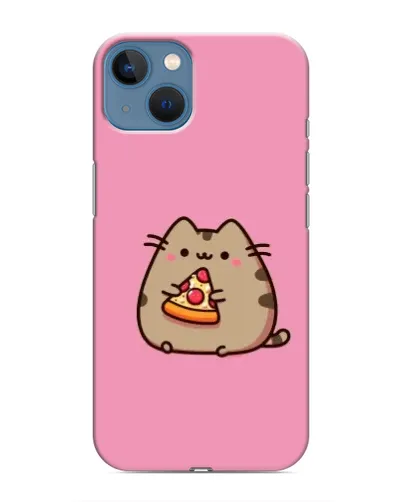 Чехол для iPhone 13 с картинкой «Пушин с пиццей»