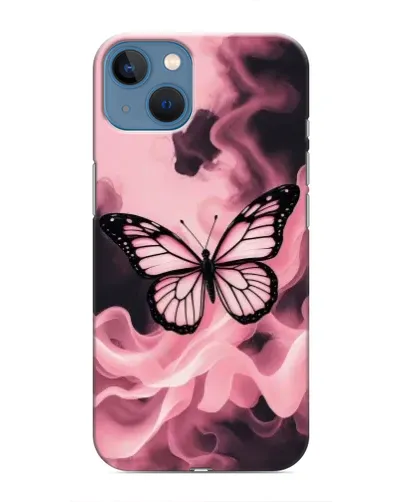 Чохол для iPhone 13 з картинкою «Метелик у диму»