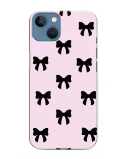 Чохол для iPhone 13 з картинкою «Чорні банти Coquette»