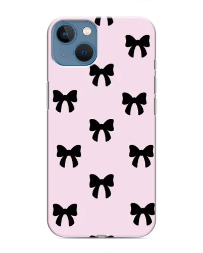 Чохол для iPhone 13 з картинкою «Чорні банти Coquette»
