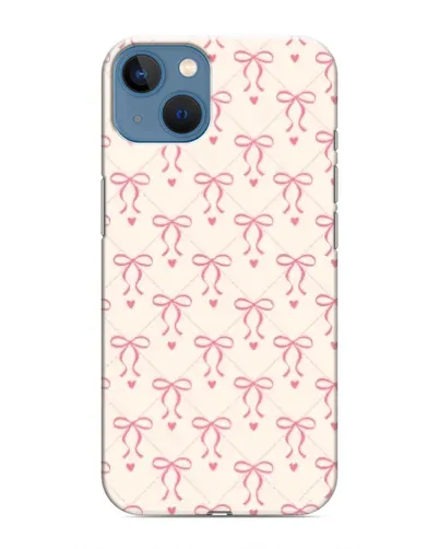 Чохол для iPhone 13 з картинкою «Рожеві бантики Coquette»