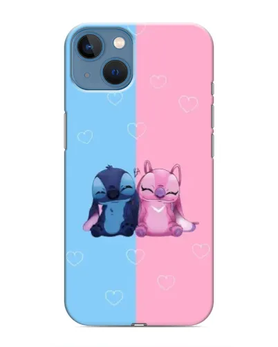 Чехол для iPhone 13 с картинкой «Stitch и Angel Love» Чехол для iPhone 13 с картинкой «Stitch и Angel Love»
