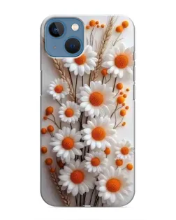 Чехол для iPhone 13 с картинкой «Белые сухоцветы»