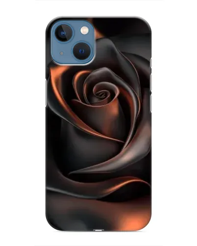 Чехол для iPhone 13 с картинкой «Шелковая черная роза»
