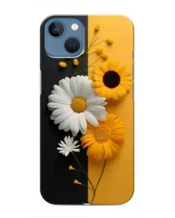 Чехол для iPhone 13 с картинкой «Подсолнух и ромашка»