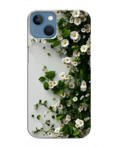 Чехол для iPhone 13 с картинкой «Ветка мелких белых цветов»