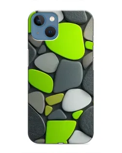 Чехол для iPhone 13 с картинкой «Яркая неоновая галька»