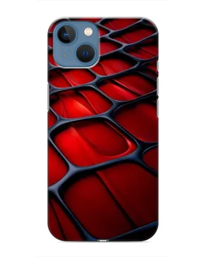 Чехол для iPhone 13 с картинкой «Красная глянцевая сетка»