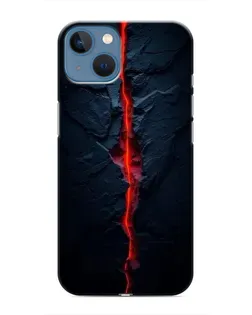 Чехол для iPhone 13 с картинкой «Kрасная лавовая трещина»