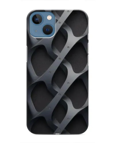 Чехол для iPhone 13 с картинкой «Объемное серое плетение»
