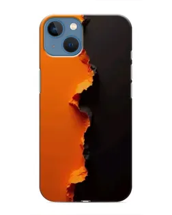 Чехол для iPhone 13 с картинкой «Оранжевый разлом»