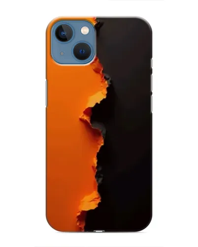 Чехол для iPhone 13 с картинкой «Оранжевый разлом»