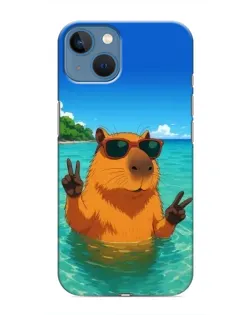 Чехол для iPhone 13 с картинкой «Морская капибара» Чехол для iPhone 13 с картинкой «Морская капибара»
