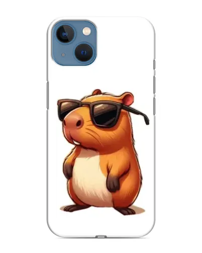 Чехол для iPhone 13 с картинкой «Капибара в очках»