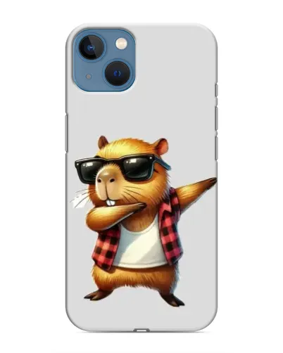 Чехол для iPhone 13 с картинкой «Капибара рэпер даб»